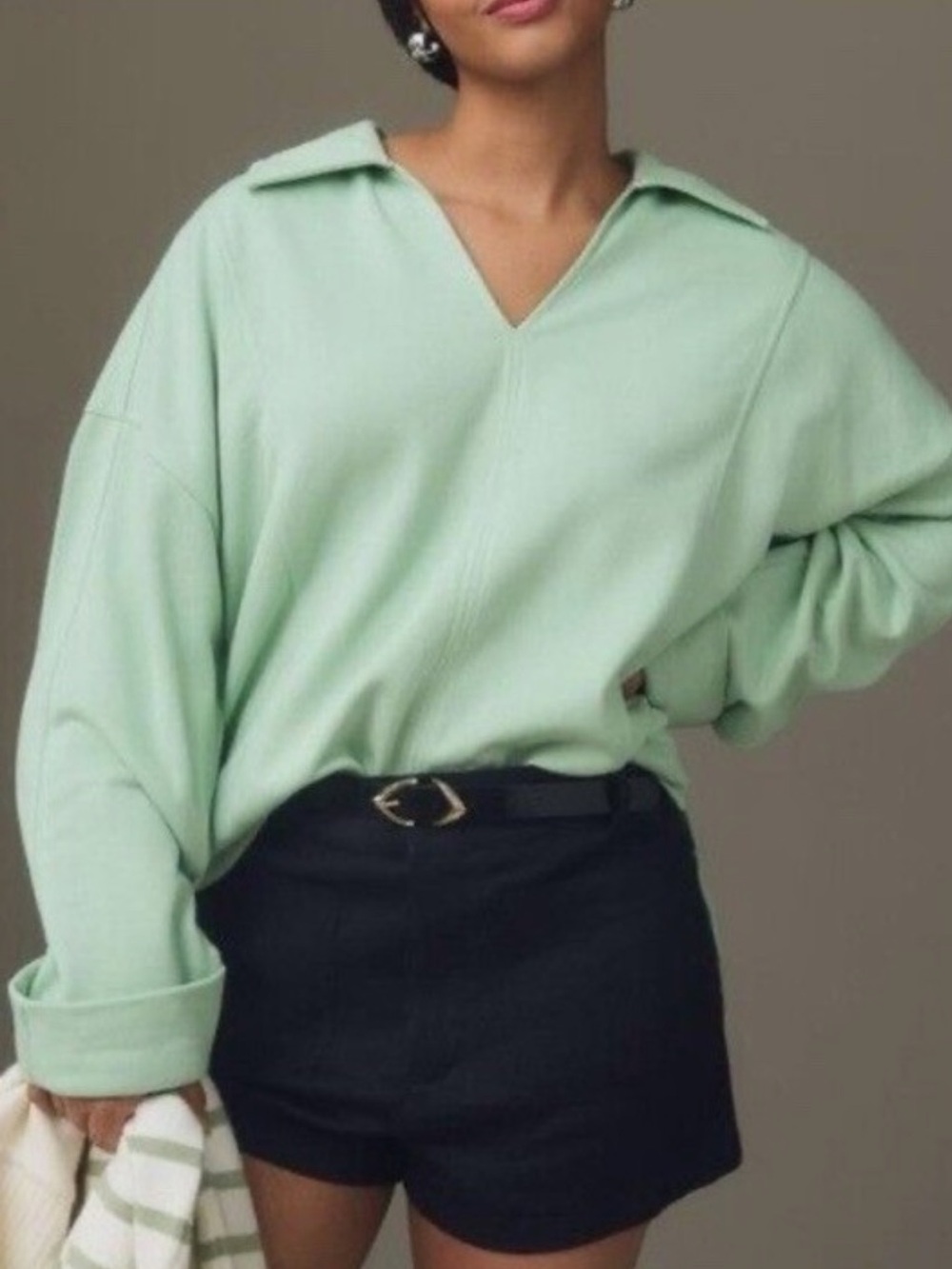 Pilcro x Anthropologie Johnny Collar Pullover